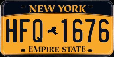 NY license plate HFQ1676