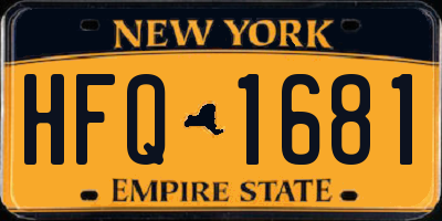 NY license plate HFQ1681