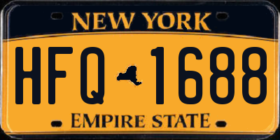 NY license plate HFQ1688