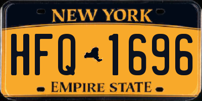 NY license plate HFQ1696