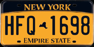 NY license plate HFQ1698