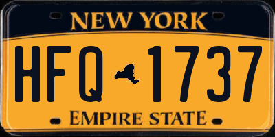 NY license plate HFQ1737
