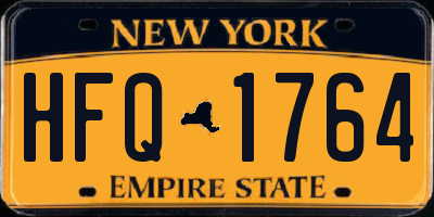 NY license plate HFQ1764