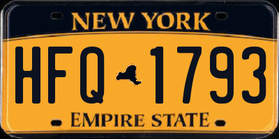 NY license plate HFQ1793
