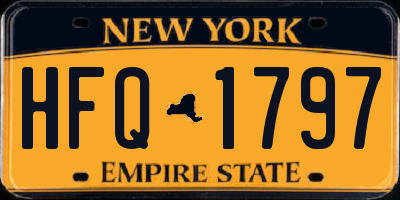 NY license plate HFQ1797