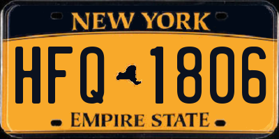 NY license plate HFQ1806