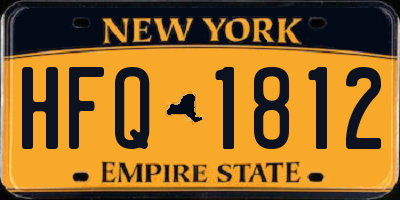 NY license plate HFQ1812