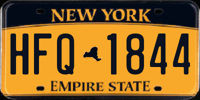 NY license plate HFQ1844