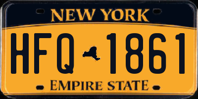 NY license plate HFQ1861