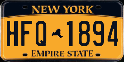 NY license plate HFQ1894