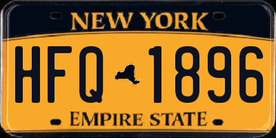 NY license plate HFQ1896