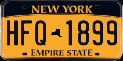 NY license plate HFQ1899