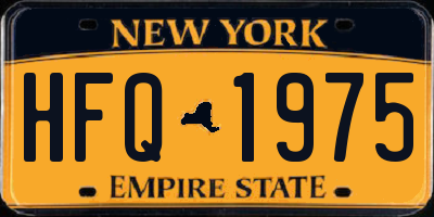 NY license plate HFQ1975