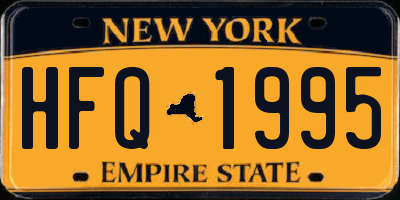 NY license plate HFQ1995