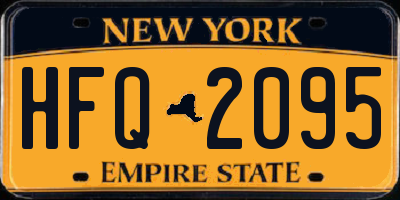 NY license plate HFQ2095