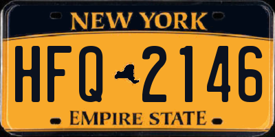 NY license plate HFQ2146