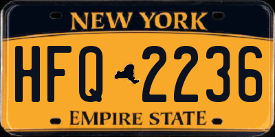 NY license plate HFQ2236