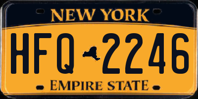 NY license plate HFQ2246