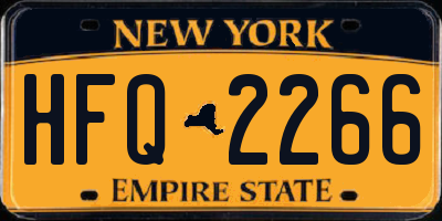 NY license plate HFQ2266