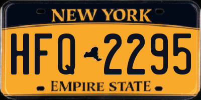 NY license plate HFQ2295