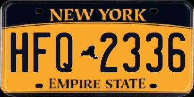 NY license plate HFQ2336