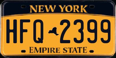 NY license plate HFQ2399