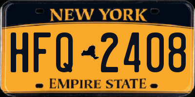 NY license plate HFQ2408