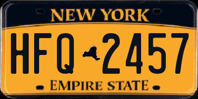 NY license plate HFQ2457