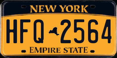 NY license plate HFQ2564