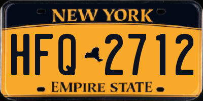 NY license plate HFQ2712