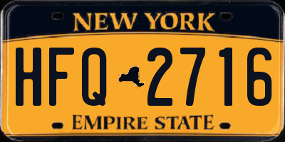 NY license plate HFQ2716