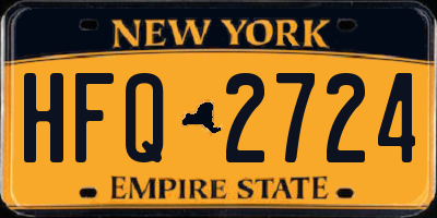 NY license plate HFQ2724