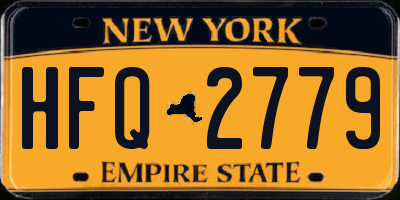 NY license plate HFQ2779