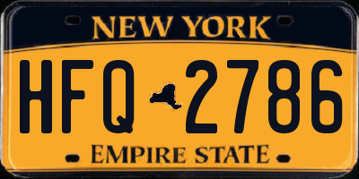 NY license plate HFQ2786