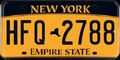 NY license plate HFQ2788