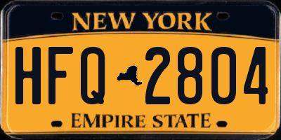 NY license plate HFQ2804