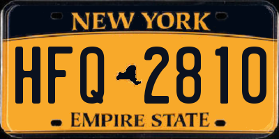NY license plate HFQ2810