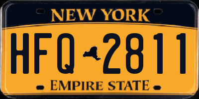 NY license plate HFQ2811