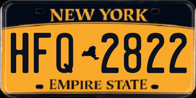 NY license plate HFQ2822