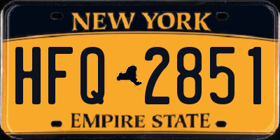 NY license plate HFQ2851