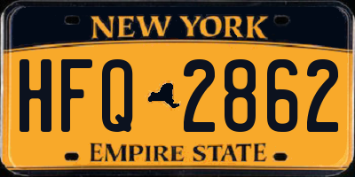 NY license plate HFQ2862