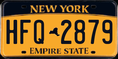 NY license plate HFQ2879