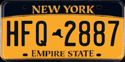 NY license plate HFQ2887
