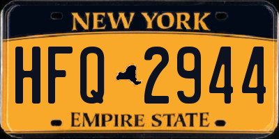 NY license plate HFQ2944