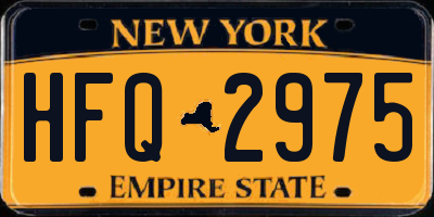 NY license plate HFQ2975