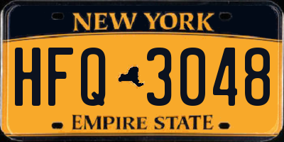 NY license plate HFQ3048
