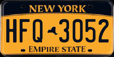 NY license plate HFQ3052