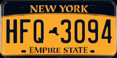 NY license plate HFQ3094