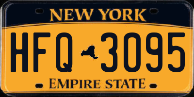 NY license plate HFQ3095