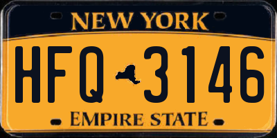 NY license plate HFQ3146